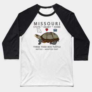 Missouri - Three Toed Box Turtle - State, Heart, Home - state symbols Baseball T-Shirt